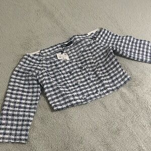 Zara Blazer style crop top